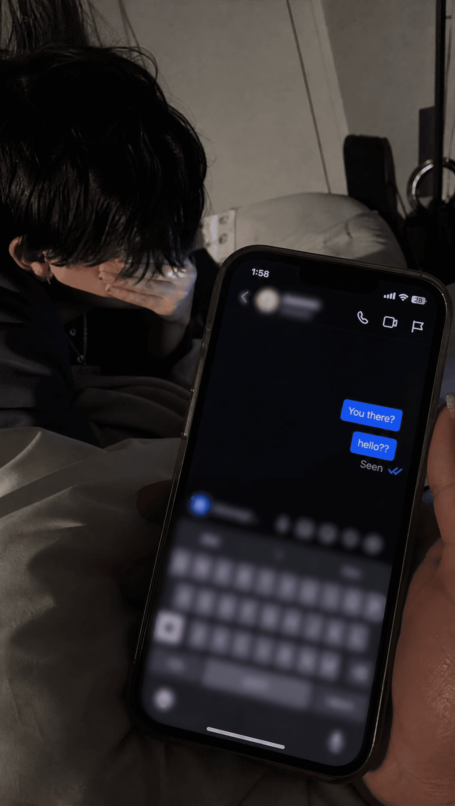 Chat screenshot before AI roast โ awkward text reply โ SpicyReplies