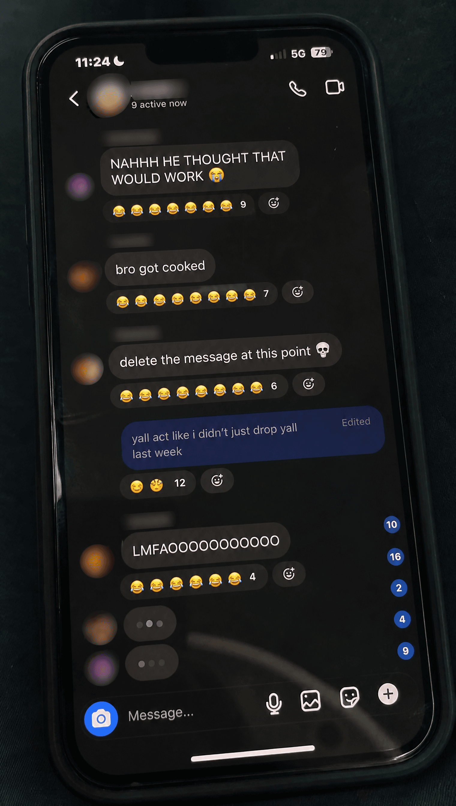 Chat screenshot before AI roast โ left on read again โ SpicyReplies